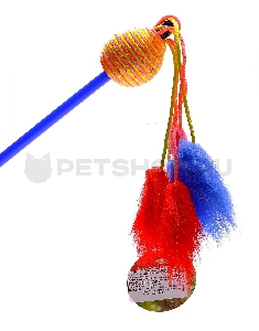 Игрушка для кошек "Дразнилка с шариком и с 6 помпонами", фото №2 Игрушка для кошек "Дразнилка с шариком и с 6 помпонами", фото №2