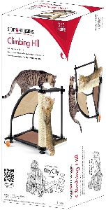 Игровой комплекс с когтеточкой для кошек "Белая гора", 44x45x45 см, сизаль, фото №2