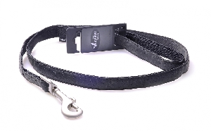 Поводок из искусственной кожи, черный