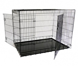 Клетка металлическая с 2 дверками 118x78x85 см, черная