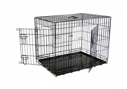 Клетка металлическая с 2 дверками, 87x58x67 см, черная Клетка металлическая с 2 дверками, 87x58x67 см, черная