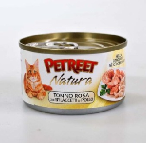 Petreet консервы для кошек куриная грудка с тунцом 70 г