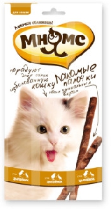 Мнямс лакомые палочки 13,5 см для кошек с цыпленком и уткой