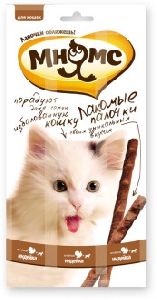 Мнямс лакомые палочки 13,5 см для кошек с индейкой и ягненком
