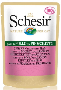 Schesir паучи для кошек с цыпленком и ветчиной Schesir паучи для кошек с цыпленком и ветчиной