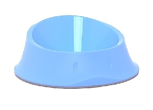 Миска нескользящая Chic, голубая, 1 л, 25.6х25.6х10 см