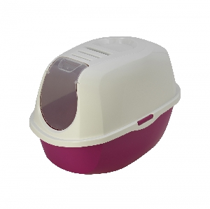 Туалет-домик SmartCat с угольным фильтром, 54х40х41см,  ярко-розовый
