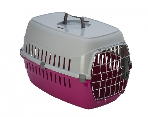 Переноска Roadrunner 2 IATA металлическая дверь+замок, 55.9х36.9х34.9 см, ярко-розовый