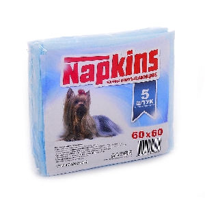 Впитывающие пеленки для собак 60x60, 5 шт.