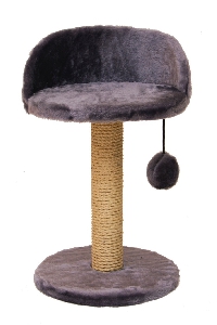 Когтеточка "Энио", серая, джут, 29х29х60 см