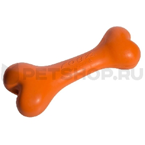Игрушка для собак кость из литой резины, оранжевая