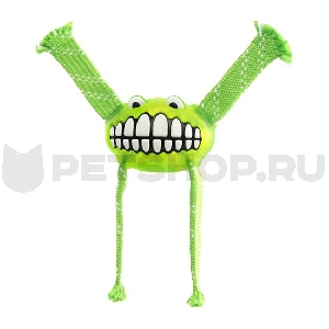 Игрушка с принтом зубы и пищалкой FLOSSY GRINZ, лайм