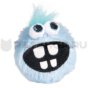 Плюшевый мяч для щенков с принтом зубы GRINZ PLUSH, голубой