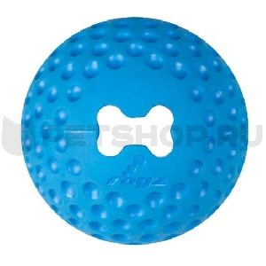 Мяч из литой резины с отверстием для GUMZ, синий