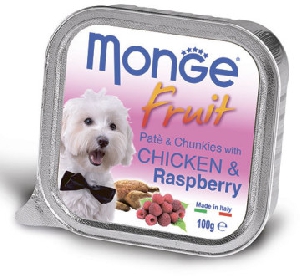 Monge Dog Fruit консервы для собак курица с малиной 100г