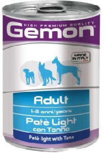 Gemon Dog Light консервы для собак облегченный паштет тунец 400г