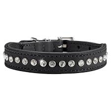 HUNTER Ошейник Cristal Line Petit 27 см кожа черный