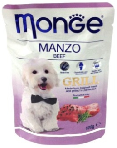 Monge Dog Grill Pouch паучи для собак говядина 100г