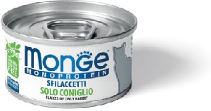Monge Cat Monoprotein хлопья для кошек из кролика 80г Monge Cat Monoprotein хлопья для кошек из кролика 80г