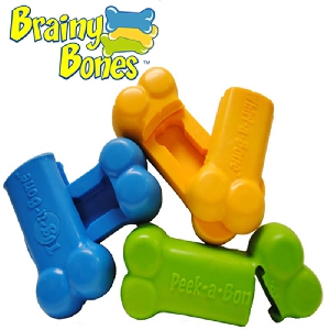 Jolly Pets Интерактивная резиновая игрушка для собак Whirl a bone, S=10,16см