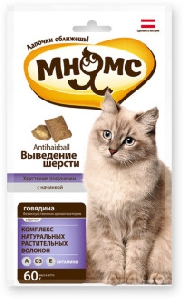 Мнямс хрустящие подушечки для кошек с говядиной 
