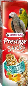 VERSELE-LAGA палочки для крупных попугаев Prestige с экзотическими фруктами 2х70 г