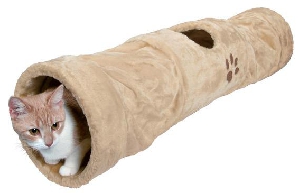 Тоннель для кошки, плюш, бежевый