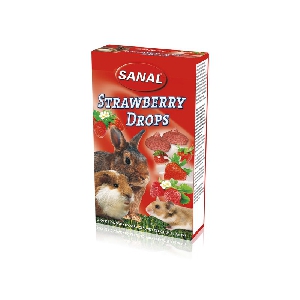 Sanal Strawberry Drops лакоства для грызунов клубника 45 г