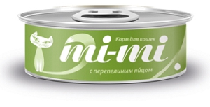 Mi-Mi консервы для кошек и котят с перепелиным яйцом 80 гр