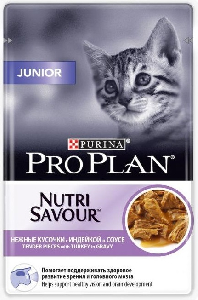 Purina Pro Plan кусочки в соусе для котят с индейкой Purina Pro Plan кусочки в соусе для котят с индейкой