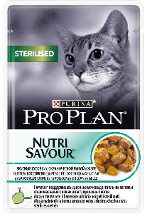 Pro Plan Sterilised с океанической рыбой для стерилизованных в соусе