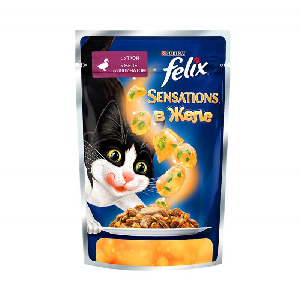 Sensations кусочки в желе для кошек с уткой и шпинатом