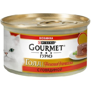 Консервы для кошек Gourmet Gold нежная начинка с говядиной Консервы для кошек Gourmet Gold нежная начинка с говядиной