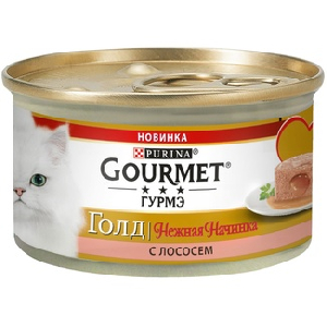 Консервы для кошек Gourmet Gold нежная начинка с лососем