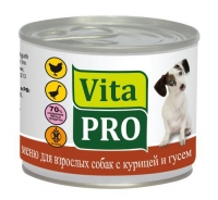 VitaPRO Консервы для взрослых собак (с курицей и гусятиной)