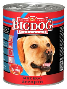 Консервы для собак BIG DOG мясное ассорти