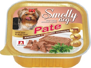 Консервы для собак "Smolly dog" Телятина с утиной печенью Консервы для собак "Smolly dog" Телятина с утиной печенью