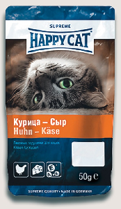 Happy cat печенье курица/сыр для кошек