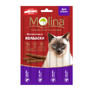 Жевательные колбаски для кошек Индейка и заяц, 20г (4 шт.5 г)