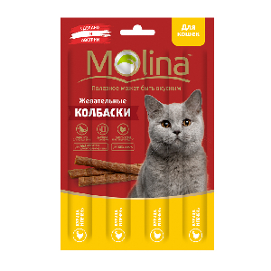 Жевательные колбаски для кошек Курица и печень, 20г (4 шт.5 г) Жевательные колбаски для кошек Курица и печень, 20г (4 шт.5 г)