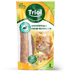 Аппетитные мини-колбаски из кролика с курицей для кошек, 7г (уп.2шт./шоу-бокс 60уп.)
