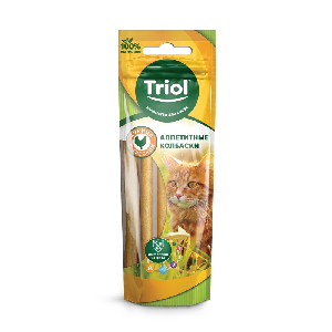Аппетитные колбаски из курицы с треской для кошек, 40г