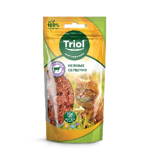 Нежные сердечки из ягненка с треской для кошек, 40г