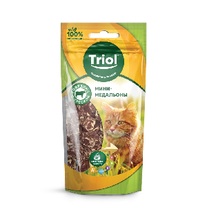 Мини-медальоны из говядины с треской для кошек, 40г