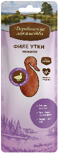 Деревенские Лакомства Филе утки нежное для кошек