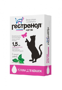 Гестренол д/кошек капли с кошачьей мятой 1,5 мл