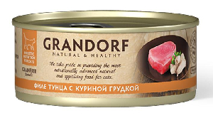 Влажный корм для кошек Grandorf Филе тунца с куриной грудкой