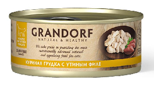 Влажный корм для кошек Grandorf Куриная грудка с утиным филе