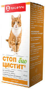 Apicenna стоп цистит БИО для кошек: лечение и профилактика МКБ (суспензия)