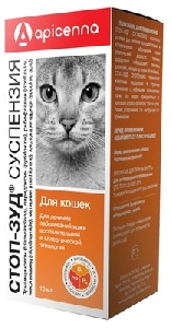 Apicenna стоп-зуд при аллергии и воспалении кожи у кошек (суспензия) 10 мл